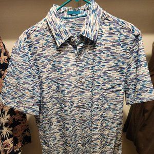 Fish Print Buttton Down Shirt